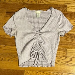 Altar’d State purple (more purple in person) cropped shirt with ruched front